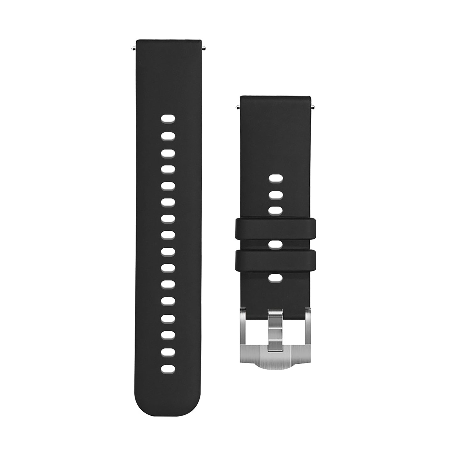 Silicone strap (2 Pack), rounded corners, 20/22mm
