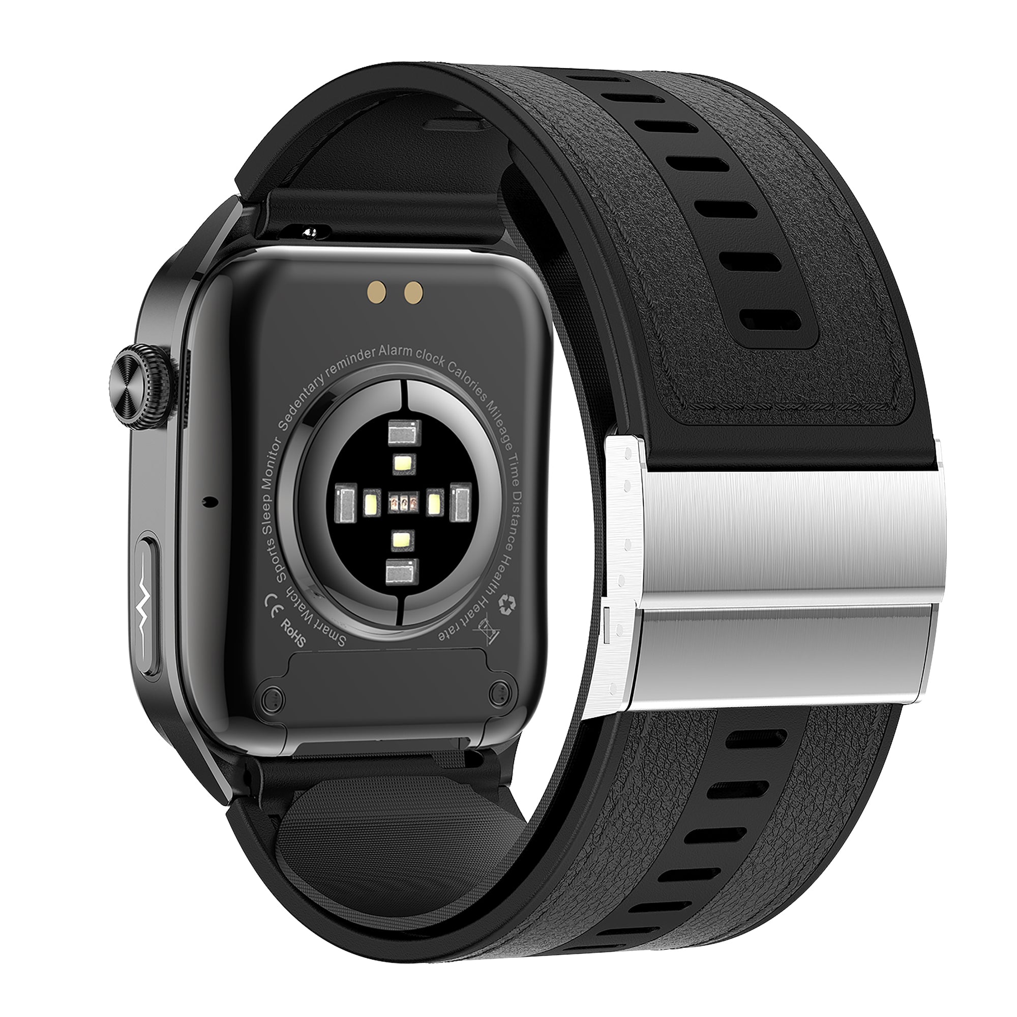 KH101 Air Pump Bag-Type ECG Blood Pressure Watch with Voice Reporting/Reminders, Heart Rate SpO2 Sleep Tracking, Skin Conductivity Testing, Emotion/Fatigue Detection, SOS Emergency Call