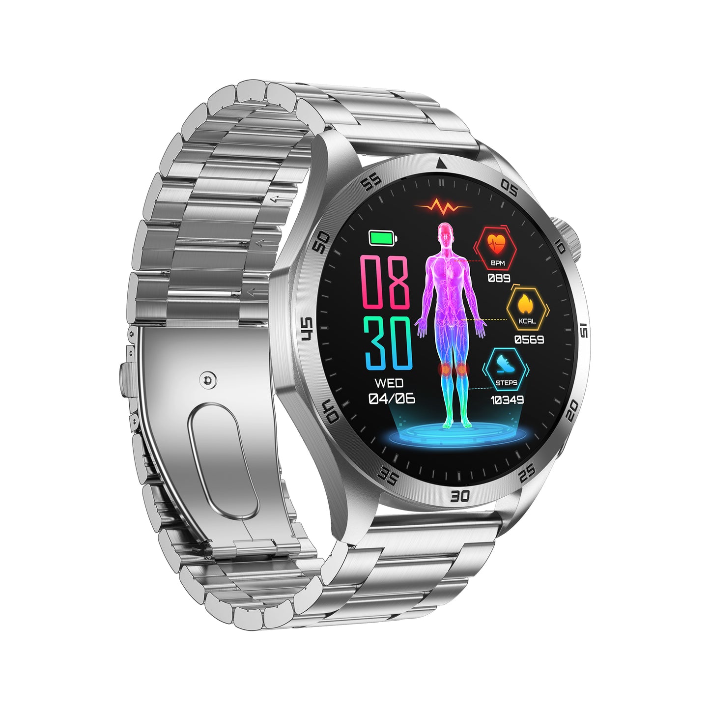 KH45 Micro Health Check ECG Blood Oxygen All Day Sleep Monitor Blood Pressure Amoled Screen