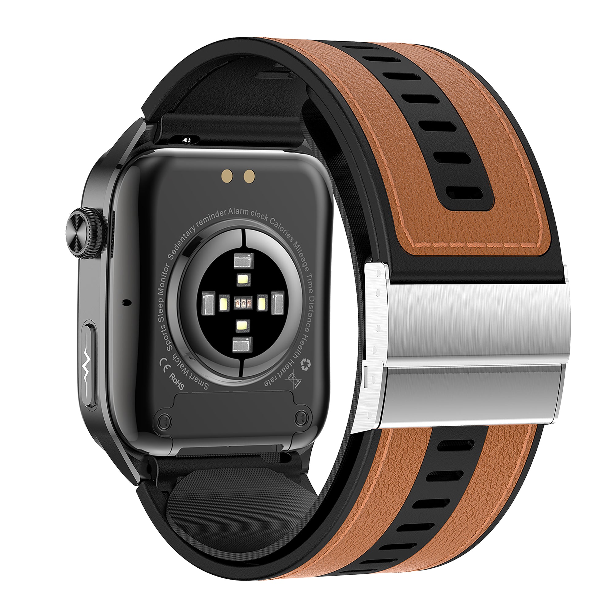 KH101 Air Pump Bag-Type ECG Blood Pressure Watch with Voice Reporting/Reminders, Heart Rate SpO2 Sleep Tracking, Skin Conductivity Testing, Emotion/Fatigue Detection, SOS Emergency Call