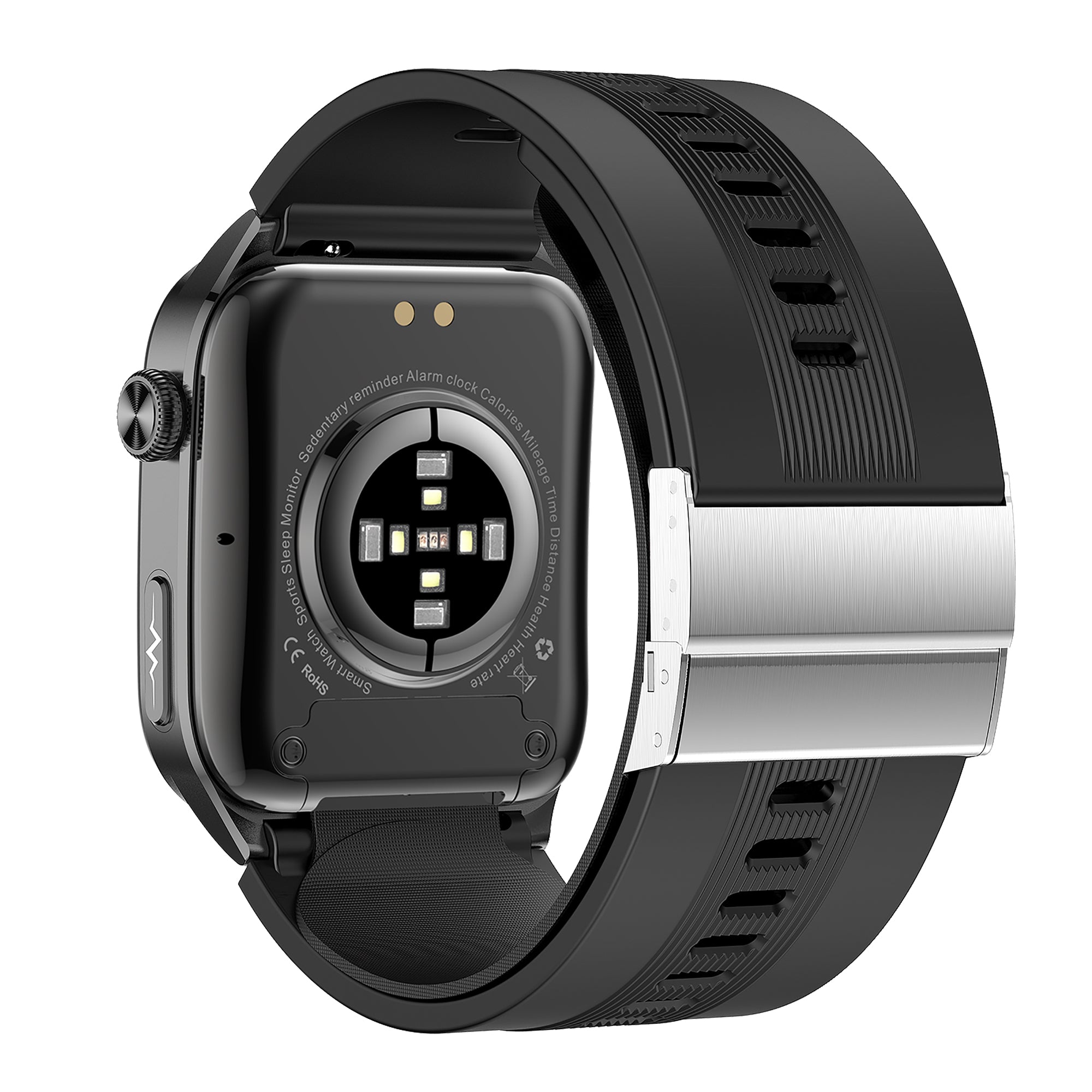 KH101 Air Pump Bag-Type ECG Blood Pressure Watch with Voice Reporting/Reminders, Heart Rate SpO2 Sleep Tracking, Skin Conductivity Testing, Emotion/Fatigue Detection, SOS Emergency Call