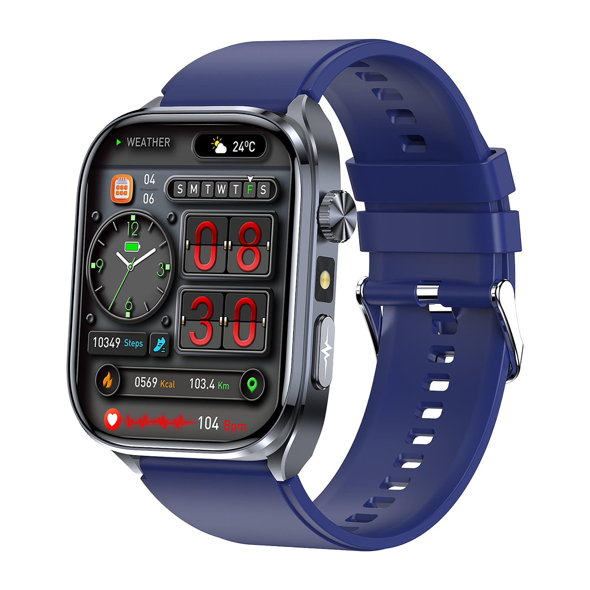 KH572 ECG + HRV Monitoring, 24/7 Heart Rate Blood Pressure SpO2 Stress Monitoring Smart Watch, Micro-physical Examination Body Composition Bluetooth Call