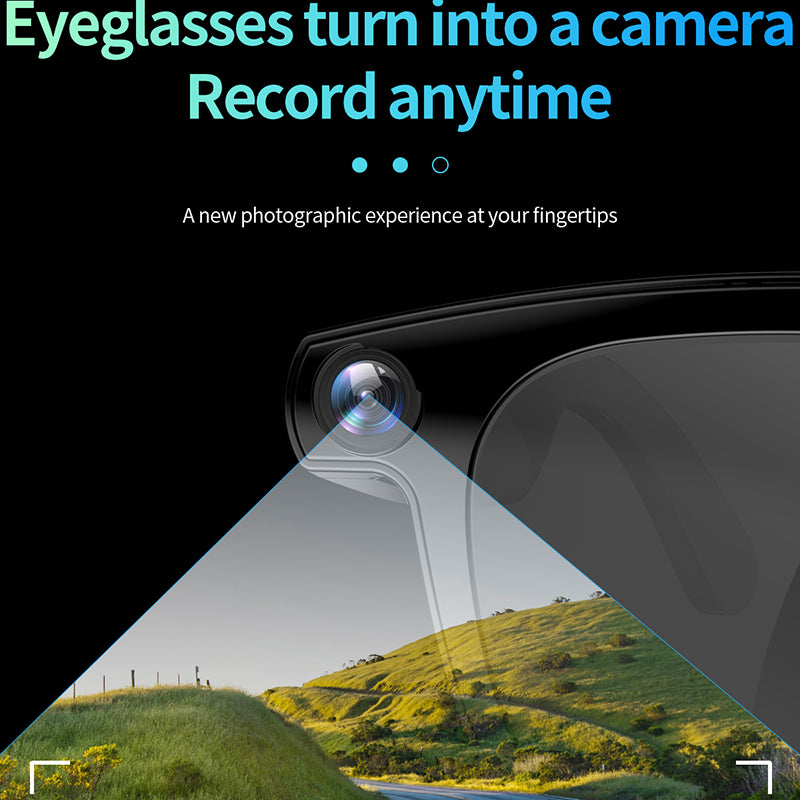 KCY1 HD 1080P Smart Camera Glasses With ChatGPT Voice Assistant, 8MP HD Camera | Real-time Translation | Bluetooth Calling | IP67 Waterproof | 270mAh Long-lasting Battery