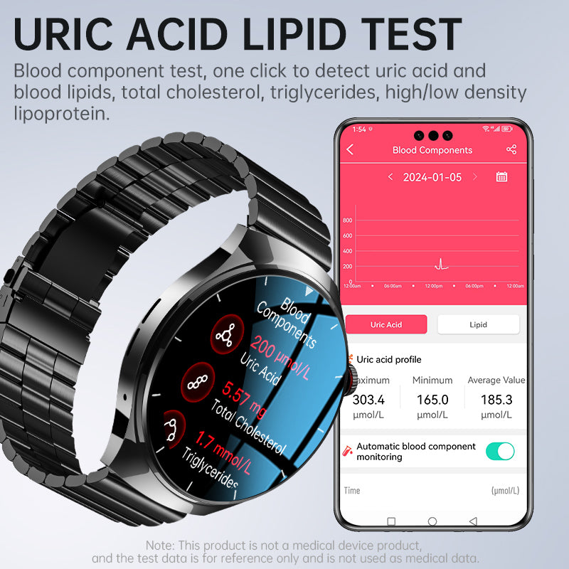 Koalarhealth KH09P Newly Upgraded Smart Watch ECG Blood Glucose Blood Components Sleep Heart Rate Blood Pressure