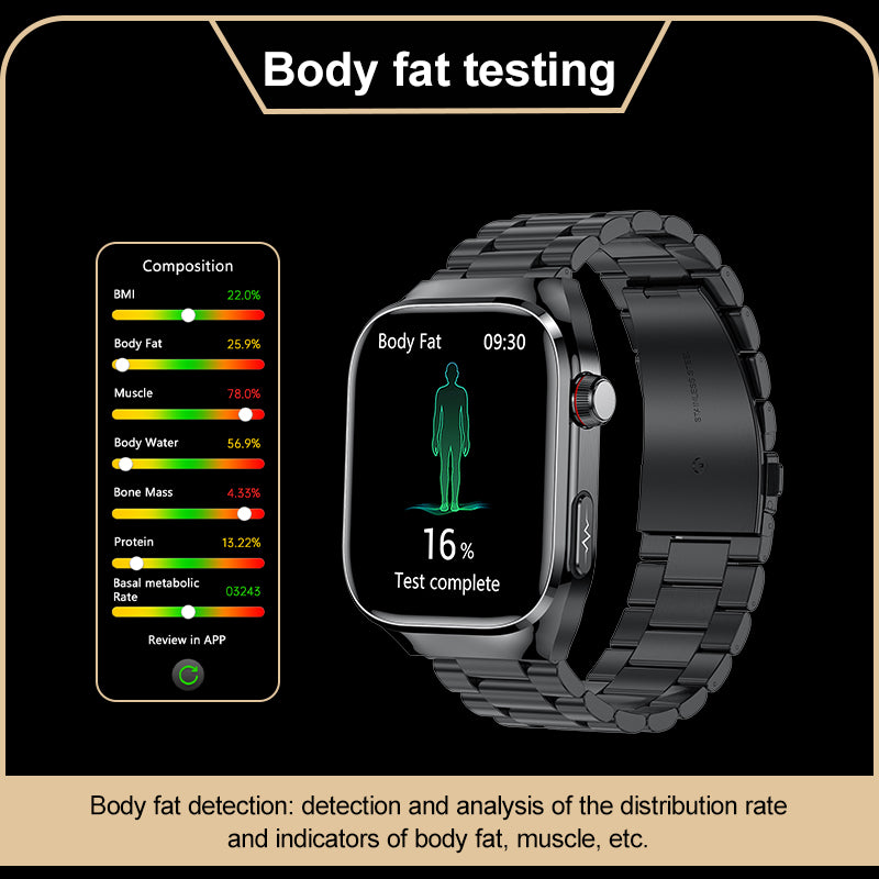 Koalarhealth KH16 One-click Micro Examination Blood Glucose Blood Lipids Uric Acid Blood Pressure Blood Oxygen SOS Smart Watch