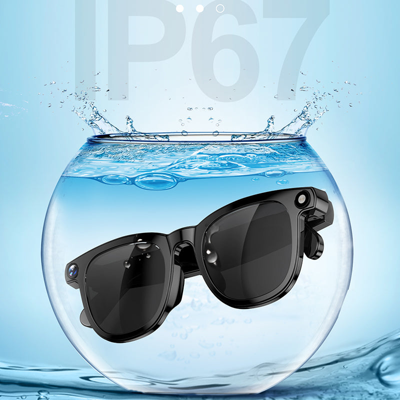 KCY1 HD 1080P Smart Camera Glasses With ChatGPT Voice Assistant, 8MP HD Camera | Real-time Translation | Bluetooth Calling | IP67 Waterproof | 270mAh Long-lasting Battery