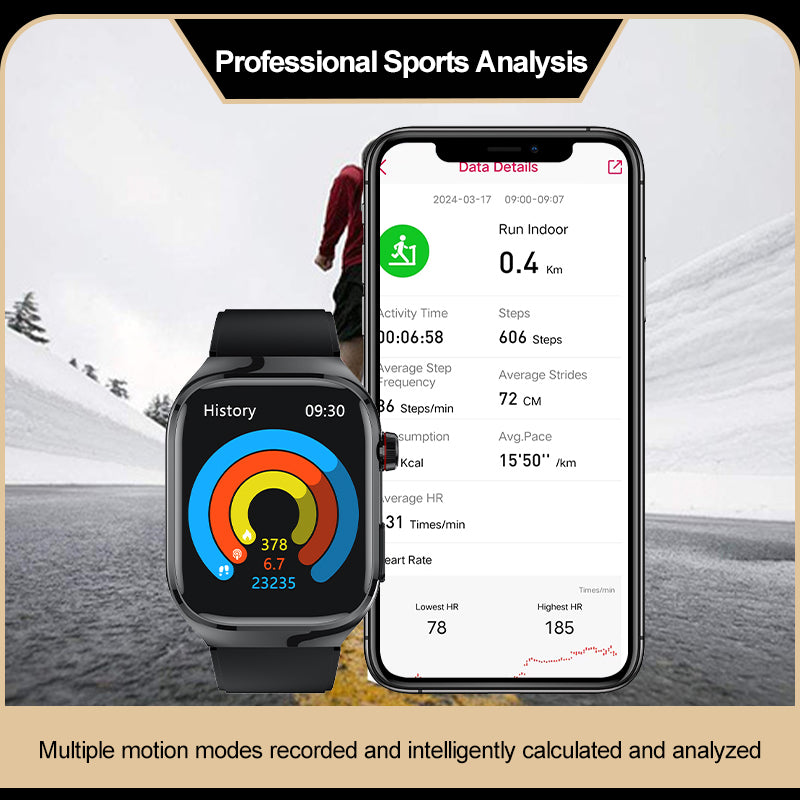 Koalarhealth KH16 One-click Micro Examination Blood Glucose Blood Lipids Uric Acid Blood Pressure Blood Oxygen SOS Smart Watch