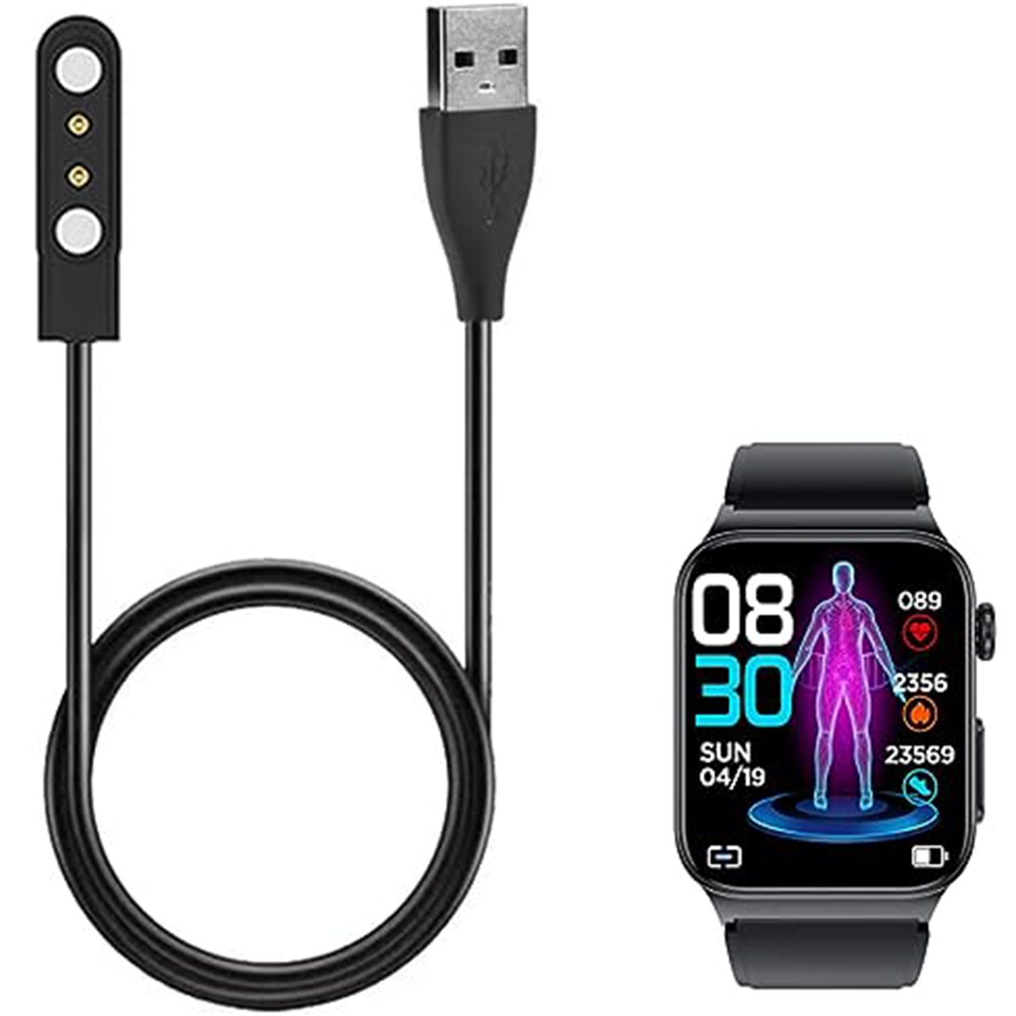 Charger (2 Pack) for KH01/KH04/KH05/KH60/KH42 /KH44/KH55/KH80/KH90/KHA1/KH11/ KHS1 Smart Watch