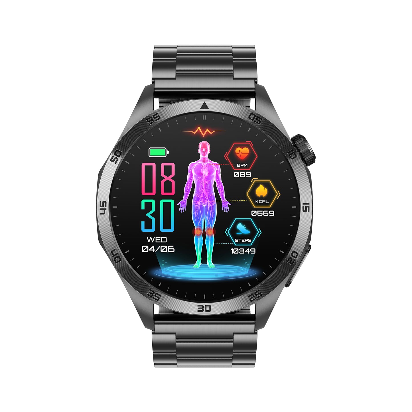 KH45 Micro Health Check ECG Blood Oxygen All Day Sleep Monitor Blood Pressure Amoled Screen