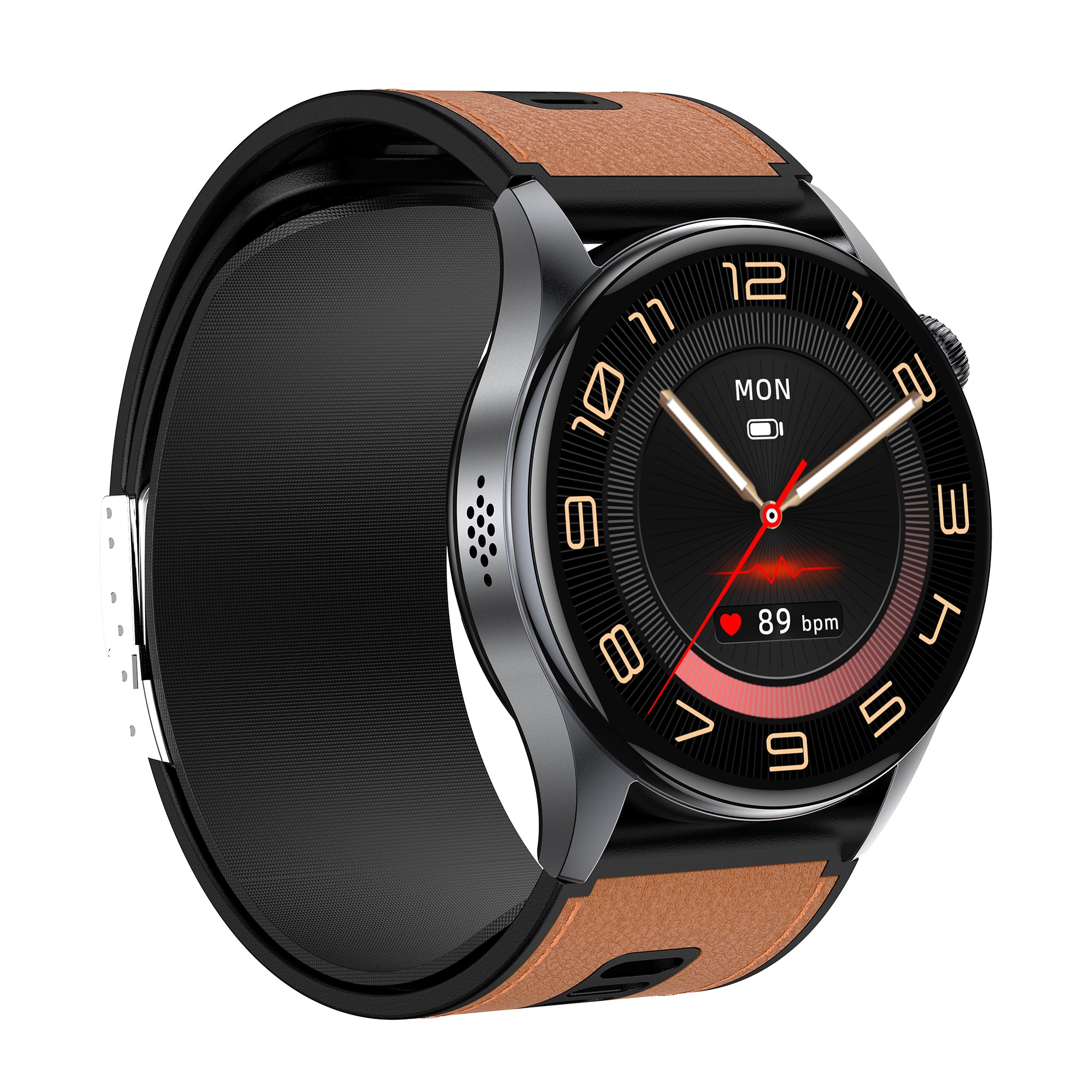 KH200 Air Pump + Airbag Blood Pressure Watch with Voice Broadcast, ECG Smart Watch Heart Rate SpO2 Sleep, EDA Skin Conductance/Emotion/Fatigue Level Testing, Blood Component Analysis, SOS Emergency Call