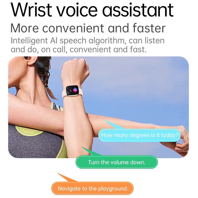 KHY1 Youth Health Smart Watch ECG Bluetooth Call Blood Pressure Voice Assistant