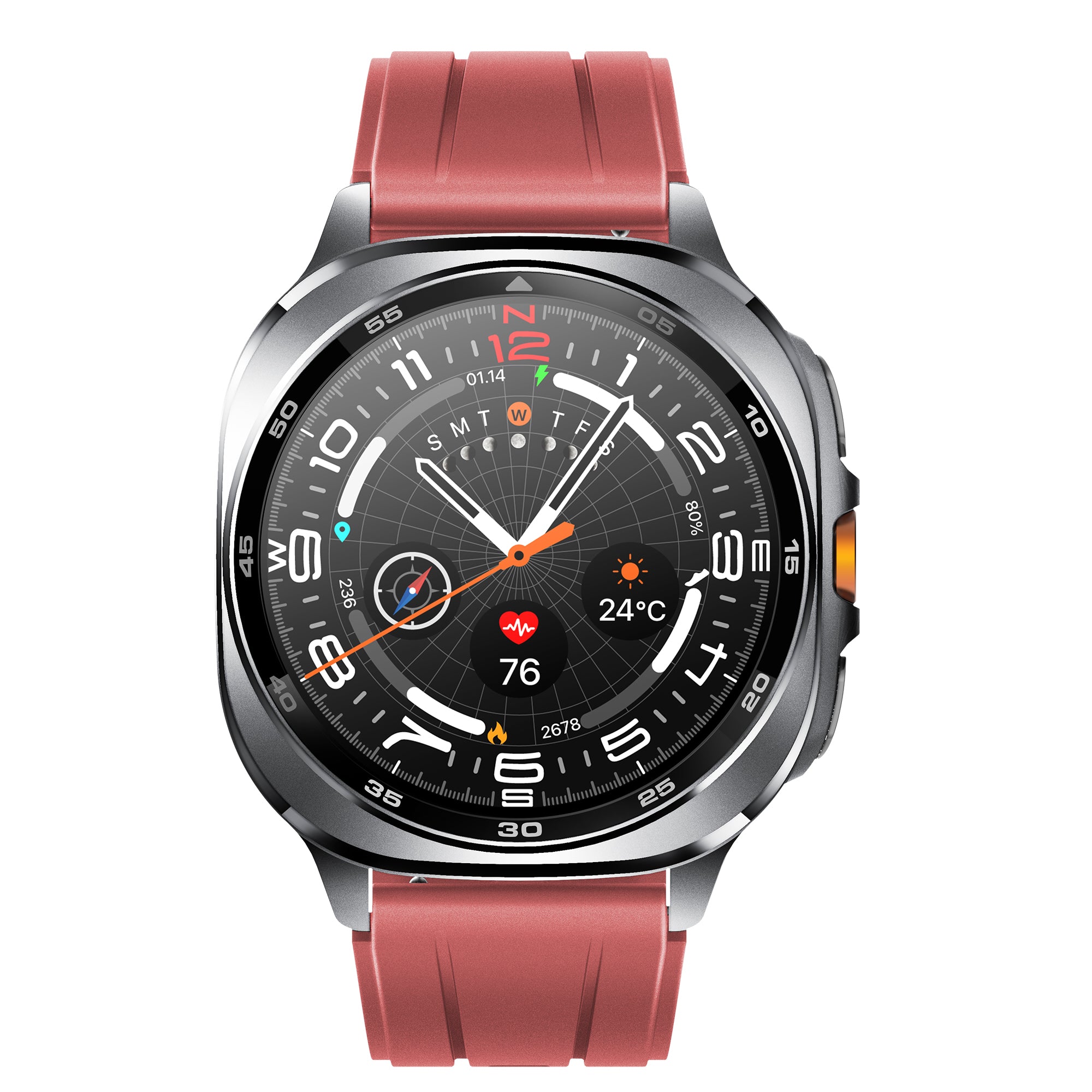 KH400 1.43" AMOLED GPS Positioning Outdoor Sports Watch, Altimeter/Barometer/Compass, Heart Rate SpO2 Blood Pressure Sleep, AI watch Face/AI Q&A/3ATM Waterproof/128 Sports Modes