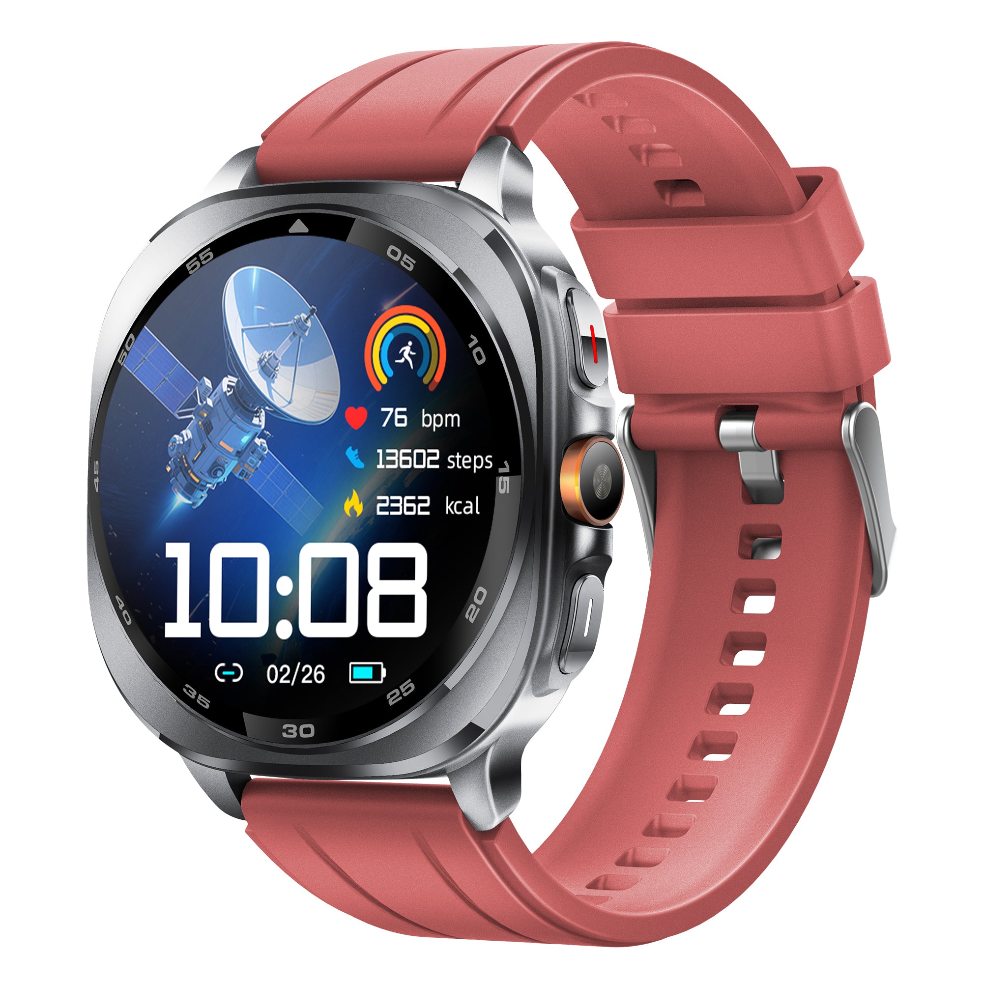 KH400 1.43" AMOLED GPS Positioning Outdoor Sports Watch, Altimeter/Barometer/Compass, Heart Rate SpO2 Blood Pressure Sleep, AI watch Face/AI Q&A/3ATM Waterproof/128 Sports Modes
