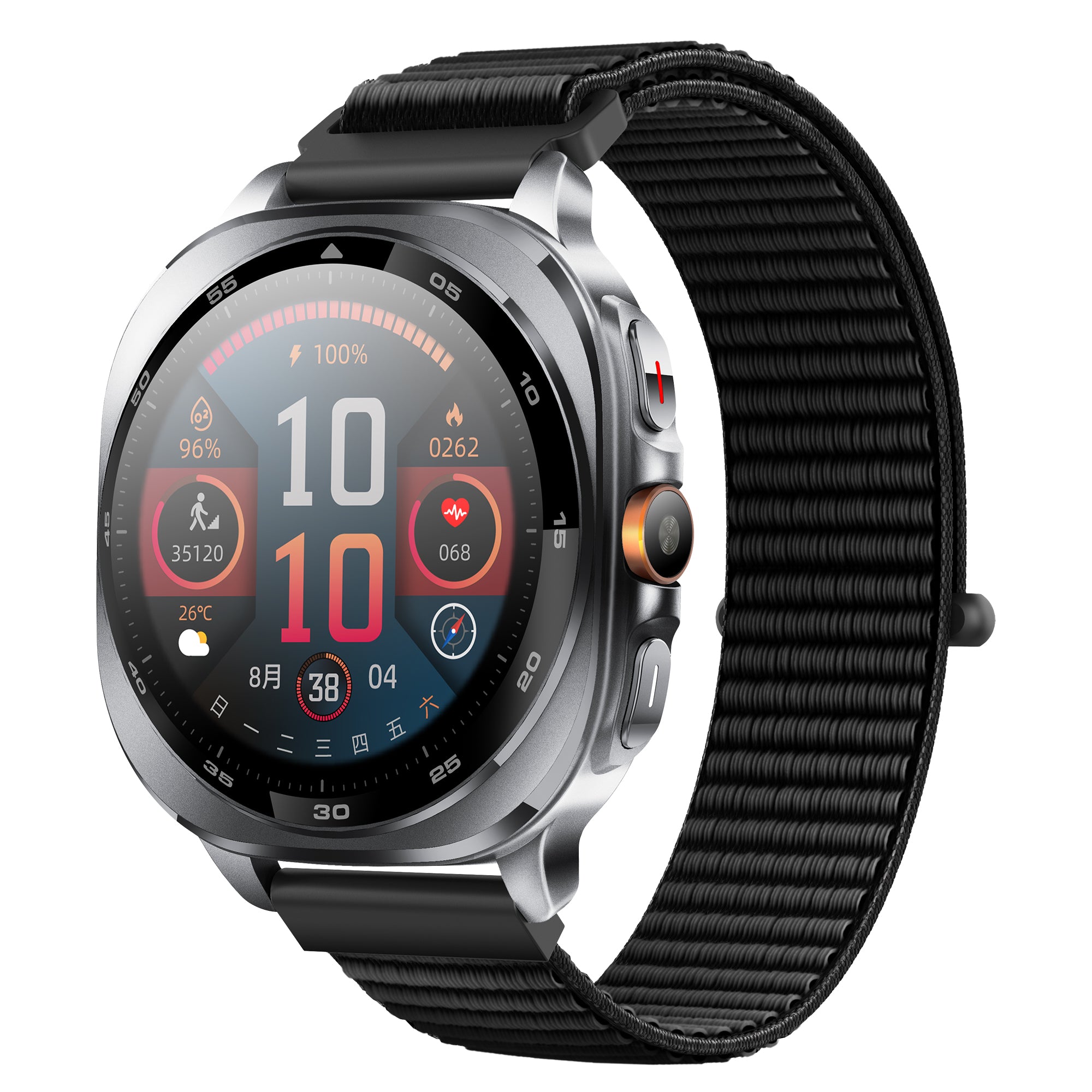 KH400 1.43" AMOLED GPS Positioning Outdoor Sports Watch, Altimeter/Barometer/Compass, Heart Rate SpO2 Blood Pressure Sleep, AI watch Face/AI Q&A/3ATM Waterproof/128 Sports Modes