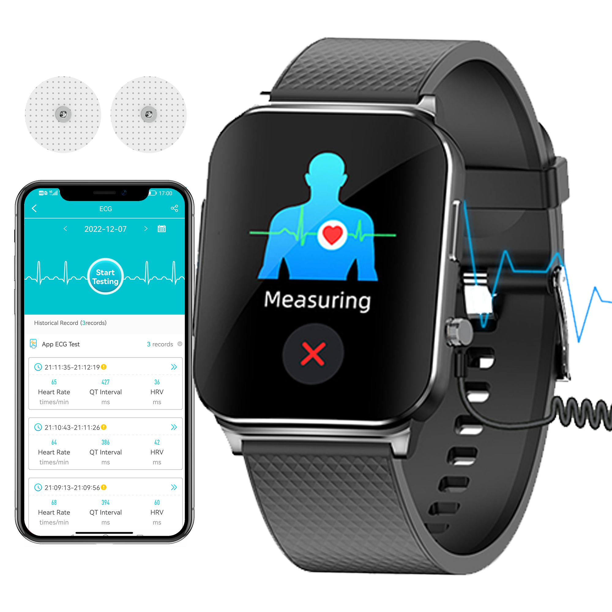 KH03 Health Smart Watch ECG EKG Heart Rate Blood Pressure Blood