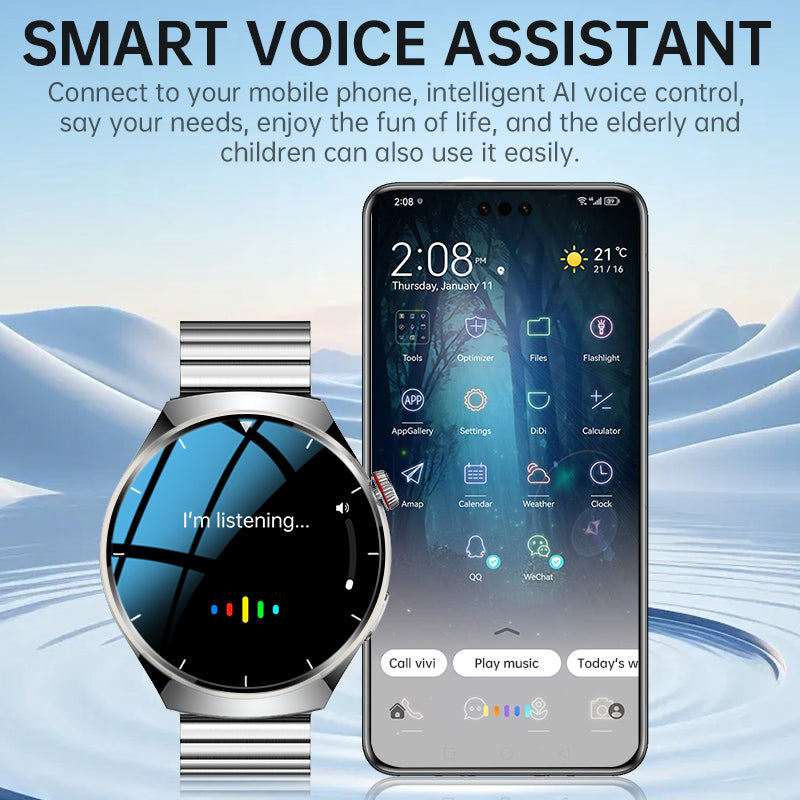 KH09 One-click Blood Pressure Blood Sugar ECG/EKG HRV Heart Rate Monitor Health Smart Watch