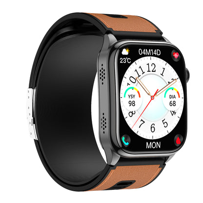 KH101 Air Pump Bag-Type ECG Blood Pressure Watch with Voice Reporting/Reminders, Heart Rate SpO2 Sleep Tracking, Skin Conductivity Testing, Emotion/Fatigue Detection, SOS Emergency Call