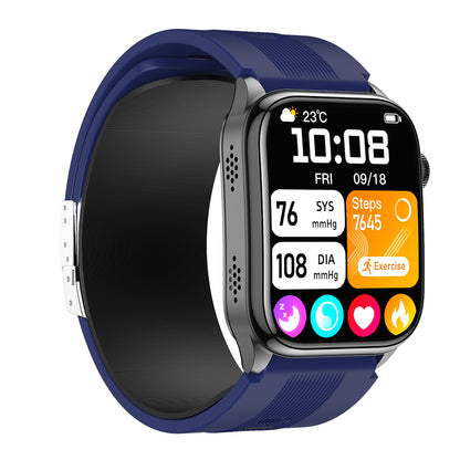 KH101 Air Pump Bag-Type ECG Blood Pressure Watch with Voice Reporting/Reminders, Heart Rate SpO2 Sleep Tracking, Skin Conductivity Testing, Emotion/Fatigue Detection, SOS Emergency Call