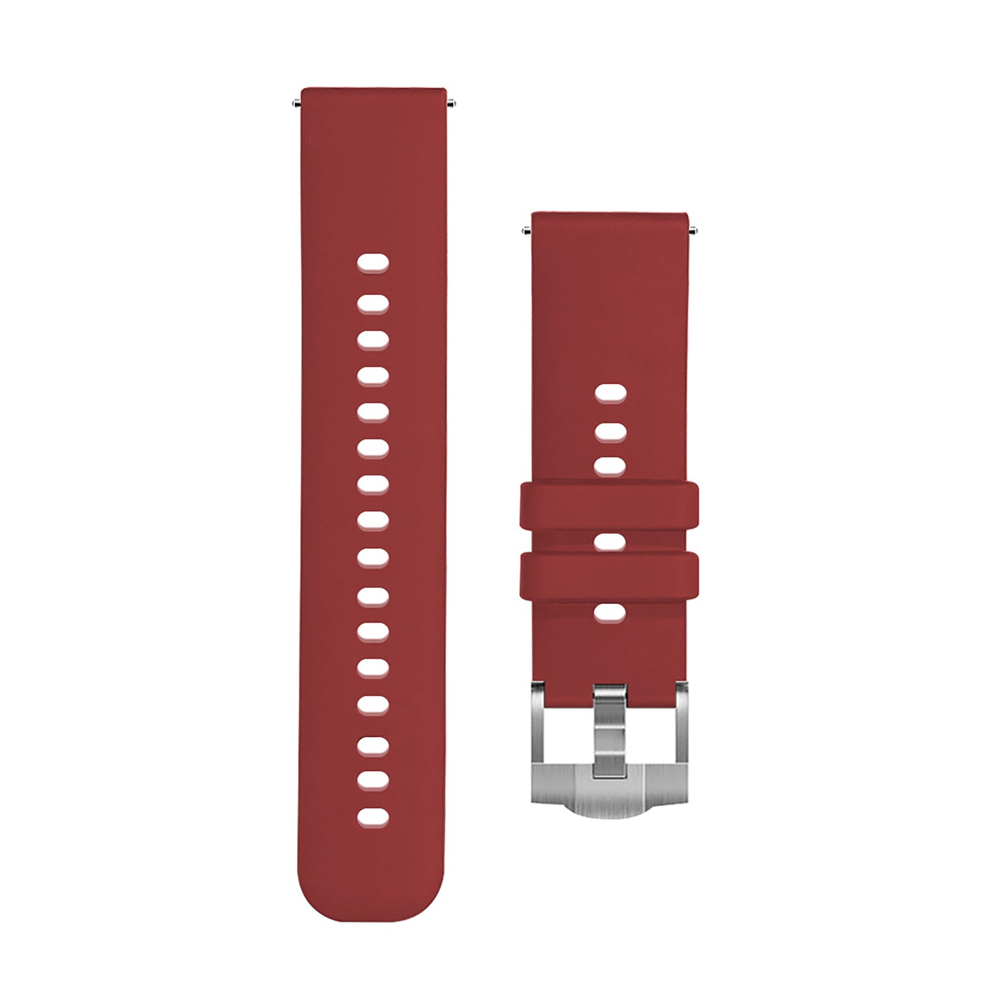 Silicone strap (2 Pack), rounded corners, 20/22mm