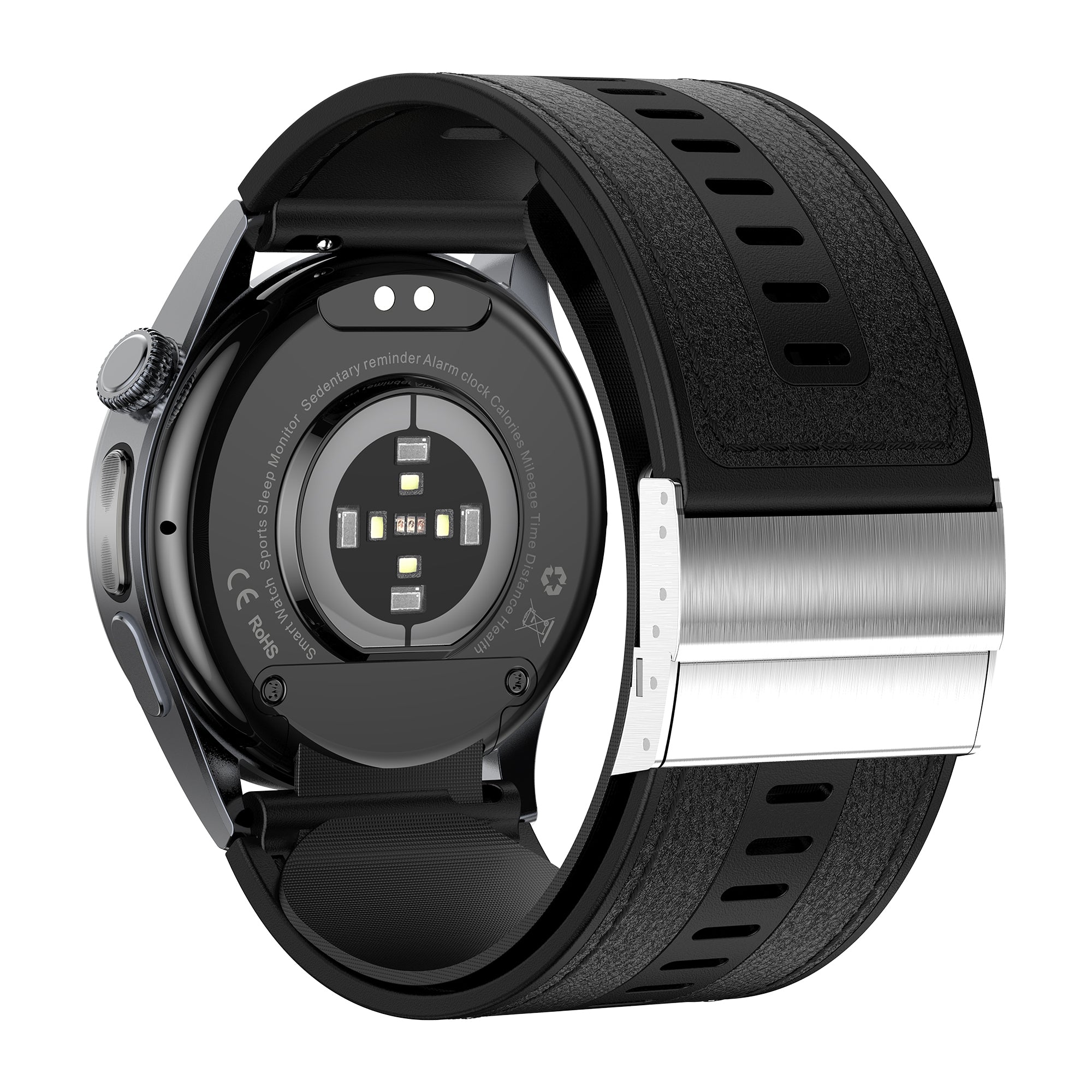 KH200 Air Pump + Airbag Blood Pressure Watch with Voice Broadcast, ECG Smart Watch Heart Rate SpO2 Sleep, EDA Skin Conductance/Emotion/Fatigue Level Testing, Blood Component Analysis, SOS Emergency Call