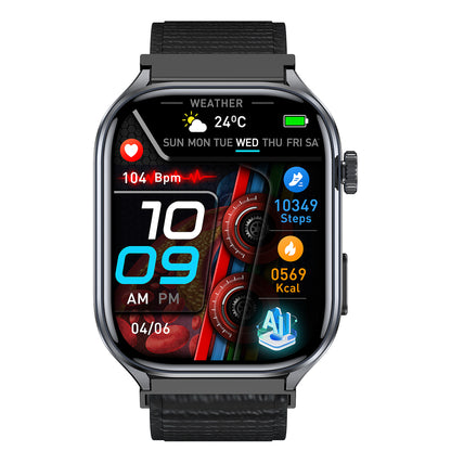 KH572 ECG + HRV Monitoring, 24/7 Heart Rate Blood Pressure SpO2 Stress Monitoring Smart Watch, Micro-physical Examination Body Composition Bluetooth Call