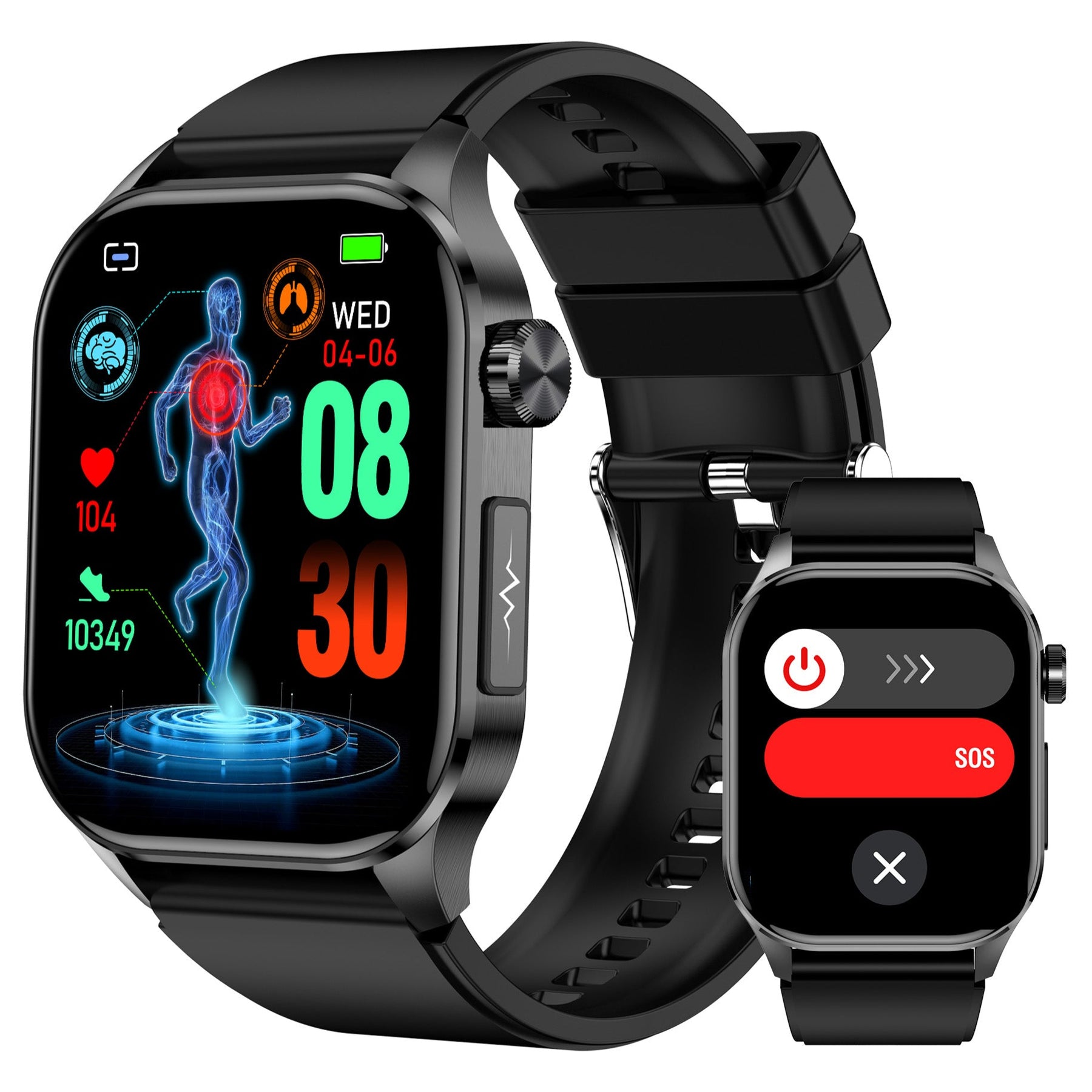 KH58 Health Management Body Composition ECG Blood Pressure Oxygen Sleep SOS Emergency Call Smart Watch