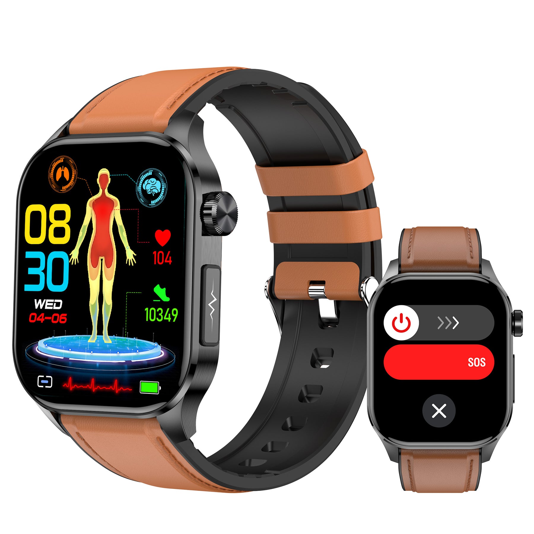 KH58 Health Management Body Composition ECG Blood Pressure Oxygen Sleep SOS Emergency Call Smart Watch