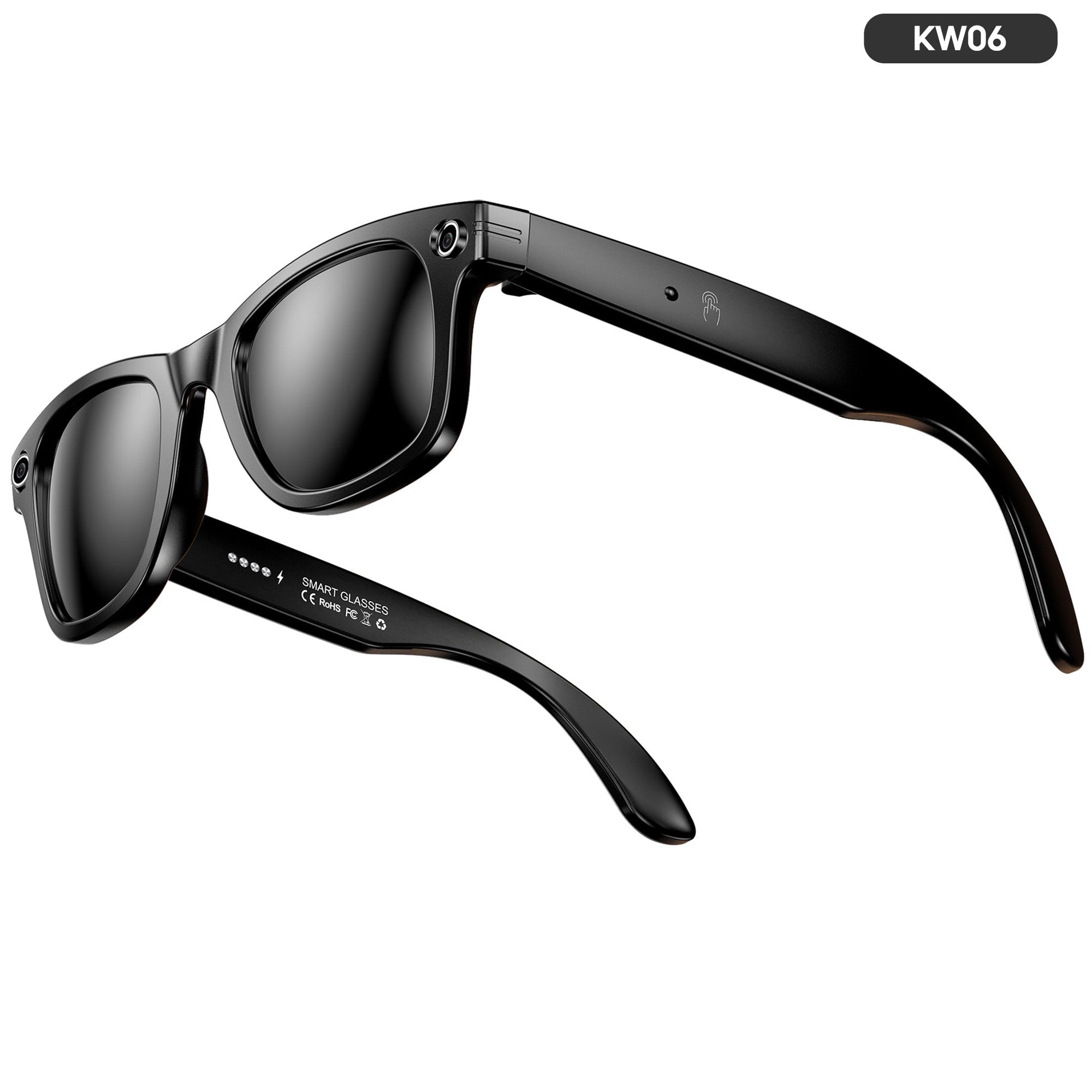 KW06 AI Photo Recognition, Video Recording and Smart Glasses | Advanced AI Dialogue Anti-blue Light Sunglasses | Ultra-light 35g| Music Control