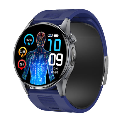 KH200 Air Pump + Airbag Blood Pressure Watch with Voice Broadcast, ECG Smart Watch Heart Rate SpO2 Sleep, EDA Skin Conductance/Emotion/Fatigue Level Testing, Blood Component Analysis, SOS Emergency Call