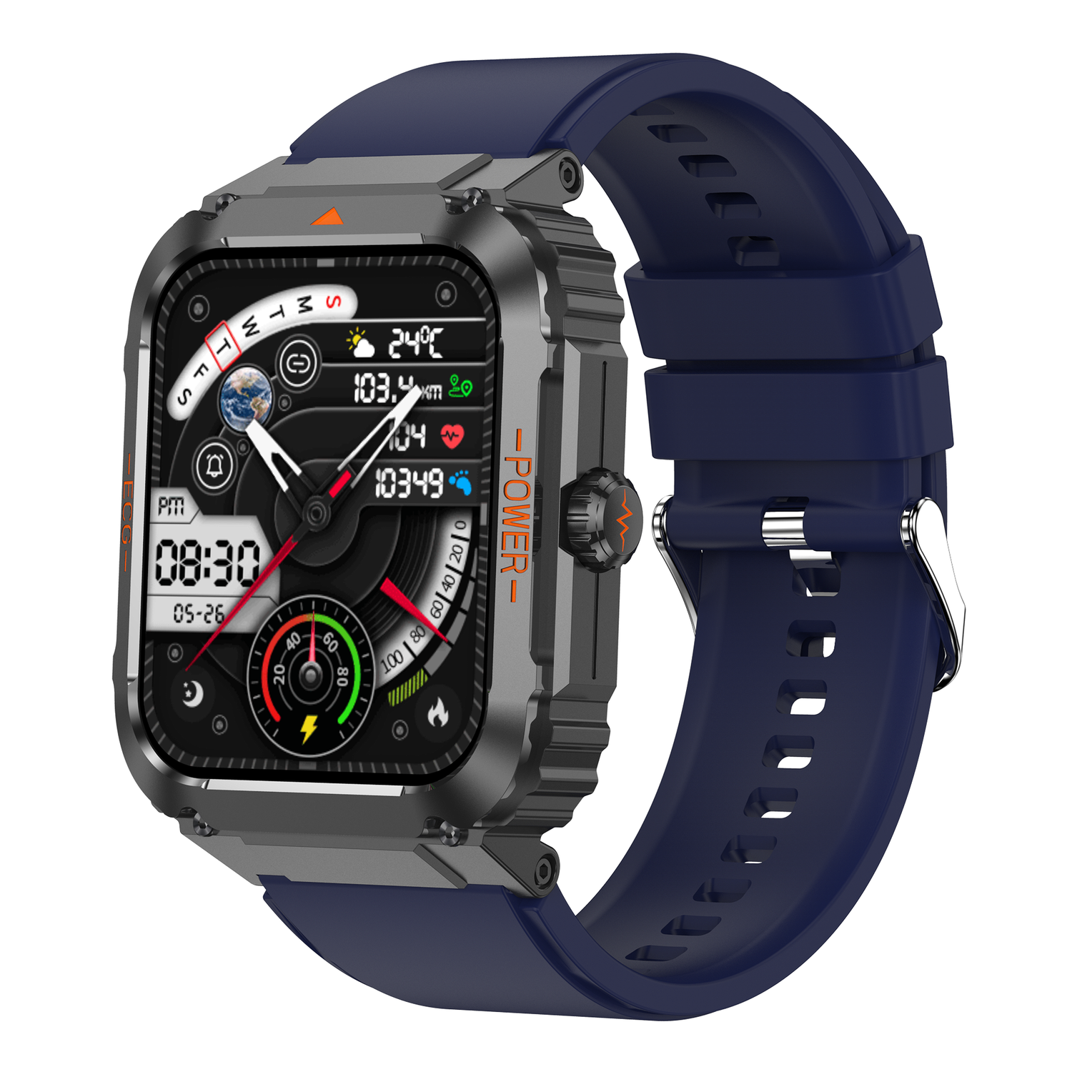 KH55 Sporty Health Watch 1.92" with ECG/EKG Blood Glucose Bluetooth ...