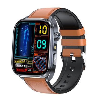 KH572 ECG + HRV Monitoring, 24/7 Heart Rate Blood Pressure SpO2 Stress Monitoring Smart Watch, Micro-physical Examination Body Composition Bluetooth Call