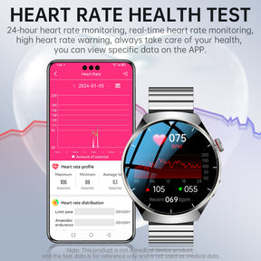 KH09 One-click Blood Pressure Blood Sugar ECG/EKG HRV Heart Rate Monitor Health Smart Watch