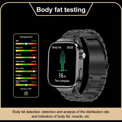 Koalarhealth KH16 One-click Micro Examination Blood Glucose Blood Lipids Uric Acid Blood Pressure Blood Oxygen SOS Smart Watch