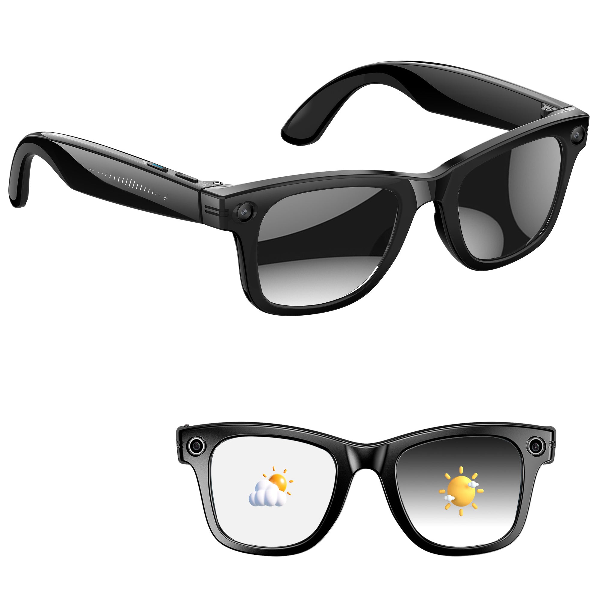 KW06 Pro HD 4K Pixel Anti-shake Camera Glasses, Translation |  AI Photo Recognition | Bluetooth Call | Dual Microphone Noise Reduction