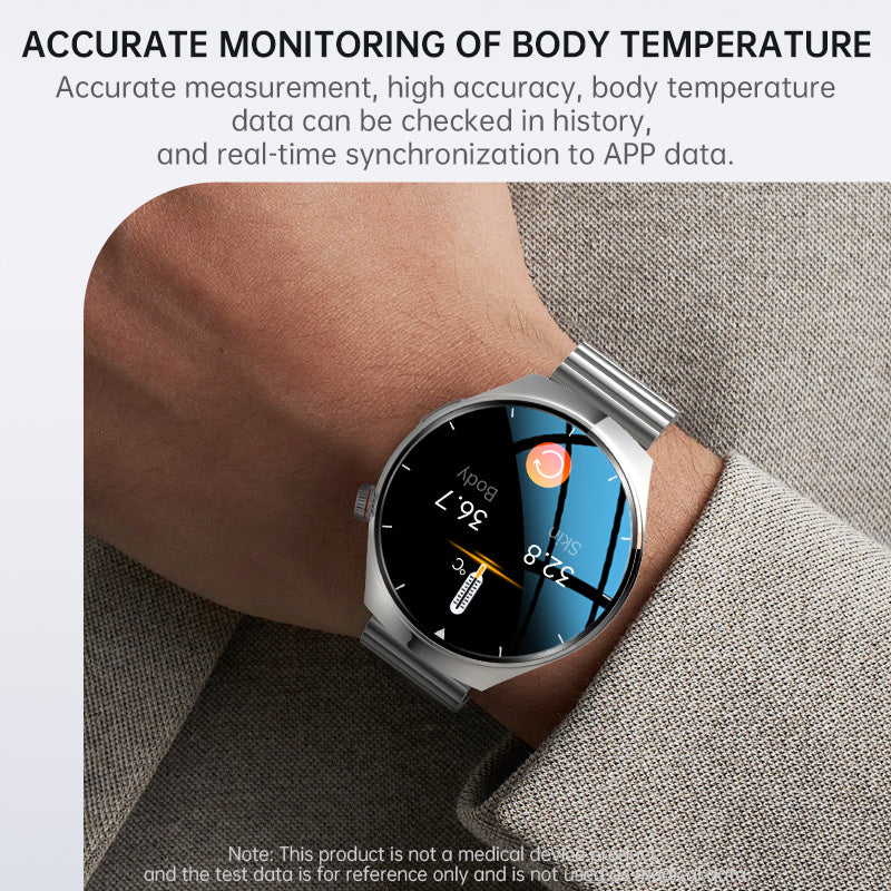 KH09 One-click Blood Pressure Blood Sugar ECG/EKG HRV Heart Rate Monitor Health Smart Watch