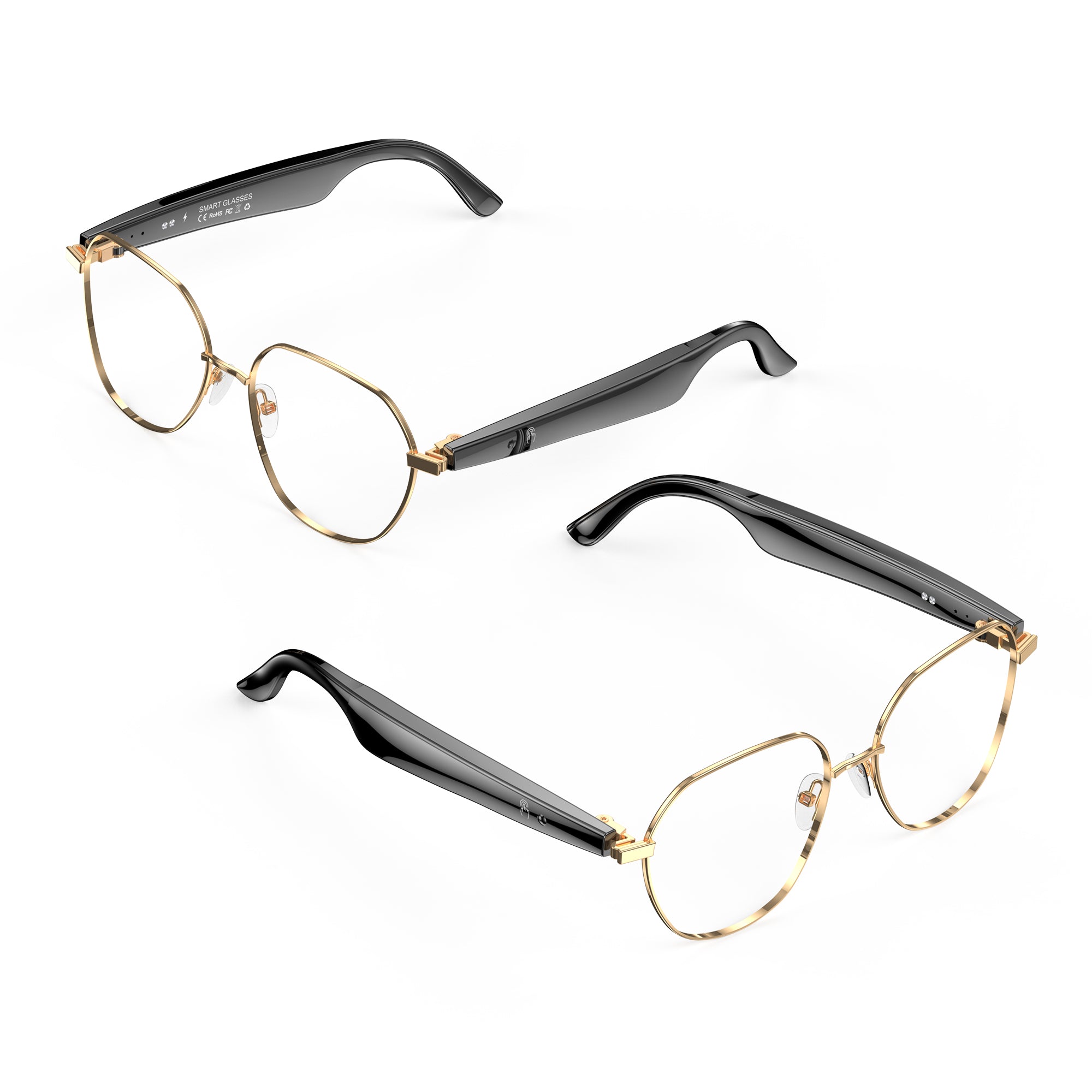 KW02 AI Audio Call Business Smart Glasses, 163 Language Translation |Voice Notes | Photo Translation