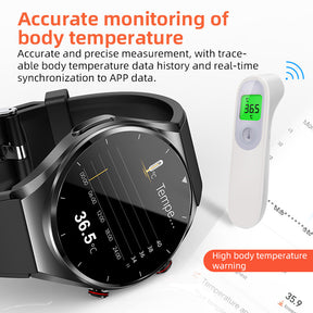 KH09 One-click Blood Pressure Blood Sugar ECG/EKG HRV Heart Rate Monitor Health Smart Watch