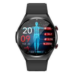 KH09 One-click Blood Pressure Blood Sugar ECG/EKG HRV Heart Rate Monitor Health Smart Watch