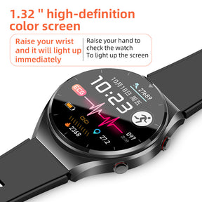 One-click Blood Pressure ECG/EKG HRV Heart Rate Montor Health Smart Watch