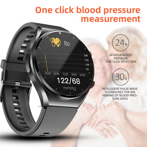 One-click Blood Pressure ECG/EKG HRV Heart Rate Montor Health Smart Watch