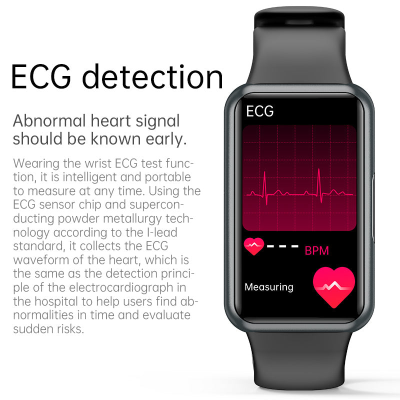 KH06 Health Fitness Activity Tracker ECG EKG Blood Glucose Blood Pressure Bluetooth Call