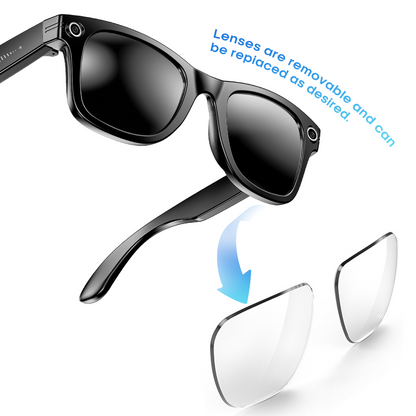 KW06 Pro HD 4K Pixel Anti-shake Camera Glasses, Translation |  AI Photo Recognition | Bluetooth Call | Dual Microphone Noise Reduction