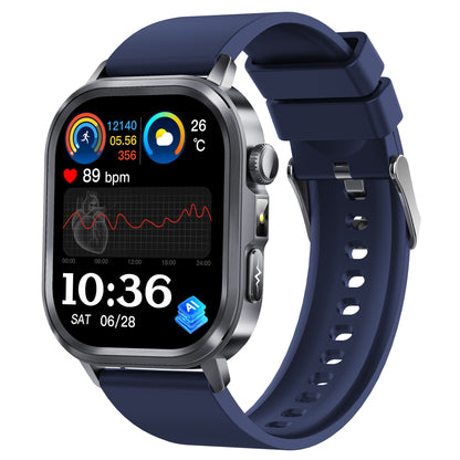 KH573 AI Q&A ECG HRV Smart Watch, AI Watch Face, Heart Rate Blood Pressure SpO2 Stress Sleep Monitoring, Blood & Composition Bluetooth Call