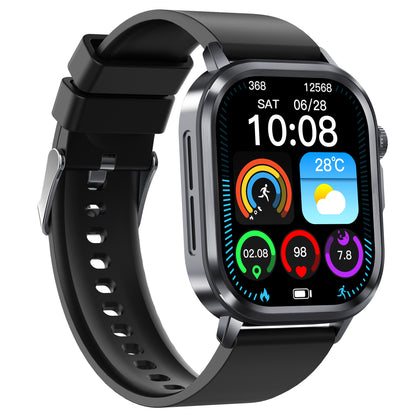 KH573 AI Q&A ECG HRV Smart Watch, AI Watch Face, Heart Rate Blood Pressure SpO2 Stress Sleep Monitoring, Blood & Composition Bluetooth Call