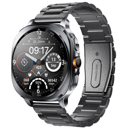 KH400 1.43" AMOLED GPS Positioning Outdoor Sports Watch, Altimeter/Barometer/Compass, Heart Rate SpO2 Blood Pressure Sleep,  AI watch Face/AI Q&A/3ATM Waterproof/128 Sports Modes