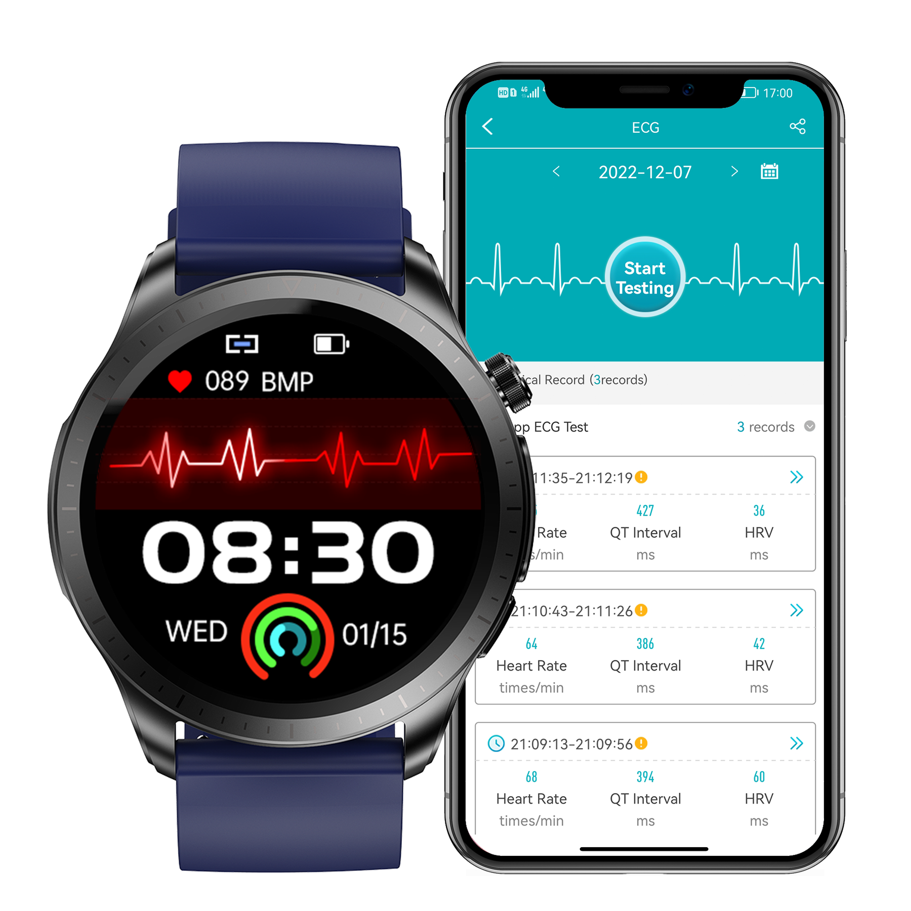 KH42 Intelligent Blood Pressure and ECG Monitoring Watch