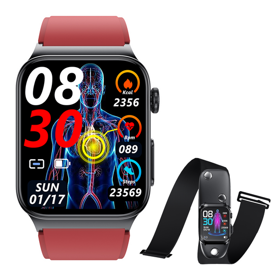 KH05 ECG PTT HRV  Blood Oxygen Heart Rate Blood Pressure Square