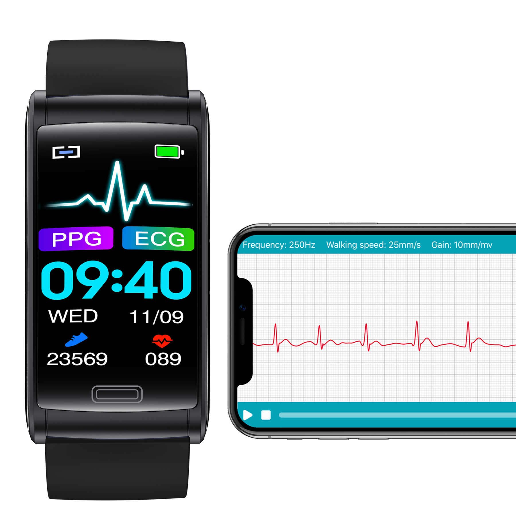 KH60 ECG Bracelet Blood Oxygen Scientific Sleep HRV Smart Watch